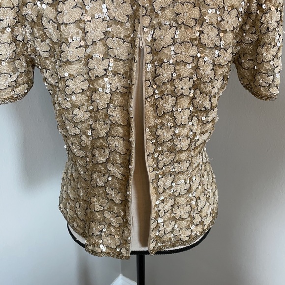 Adrianna Papell vintage occasions 100% silk top - Picture 8 of 10